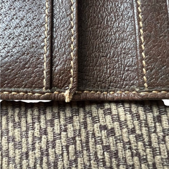 GUCCI Coated Canvas Monogram Checkbook Wallet - Brown - Picture 9 of 9